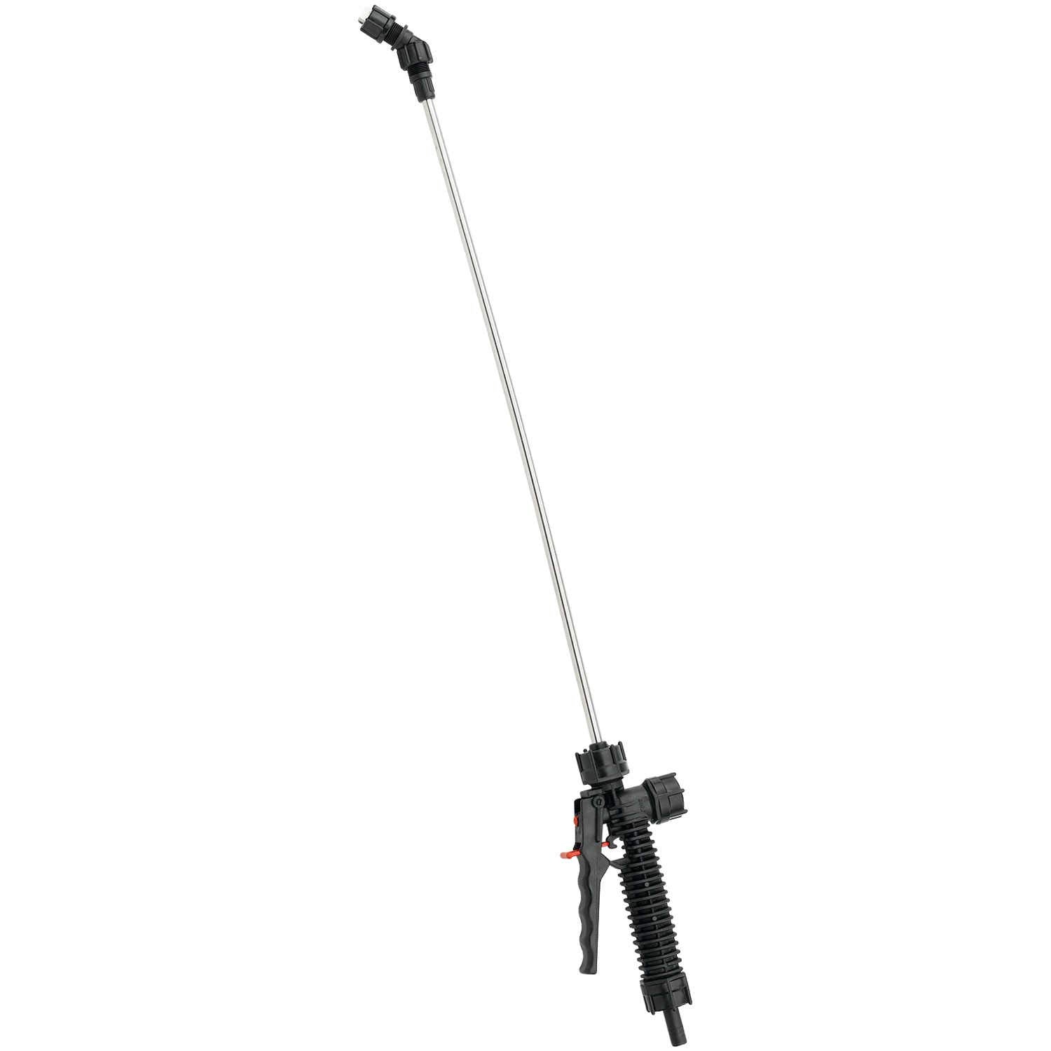 Solo shut-off valve in use attached to sprayer hose for precise flow control