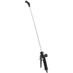 Solo shut-off valve in use attached to sprayer hose for precise flow control