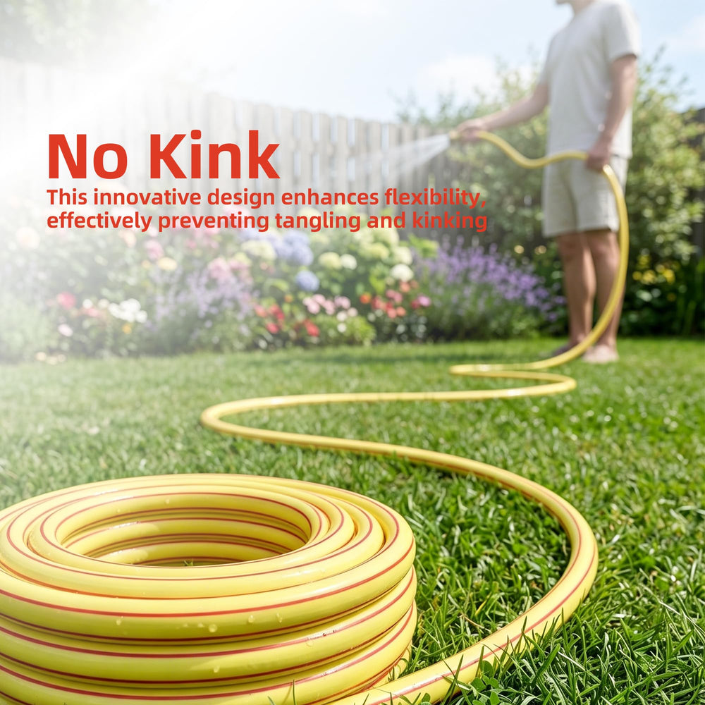 Solution4Patio hose beside ice and sun to show flexibility from cold to hot weather