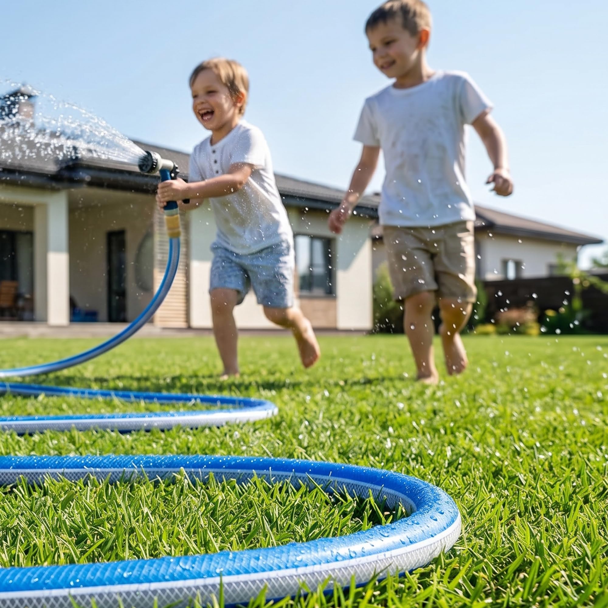Solution4Patio hose temperature-resistance label highlighting all-season reliability