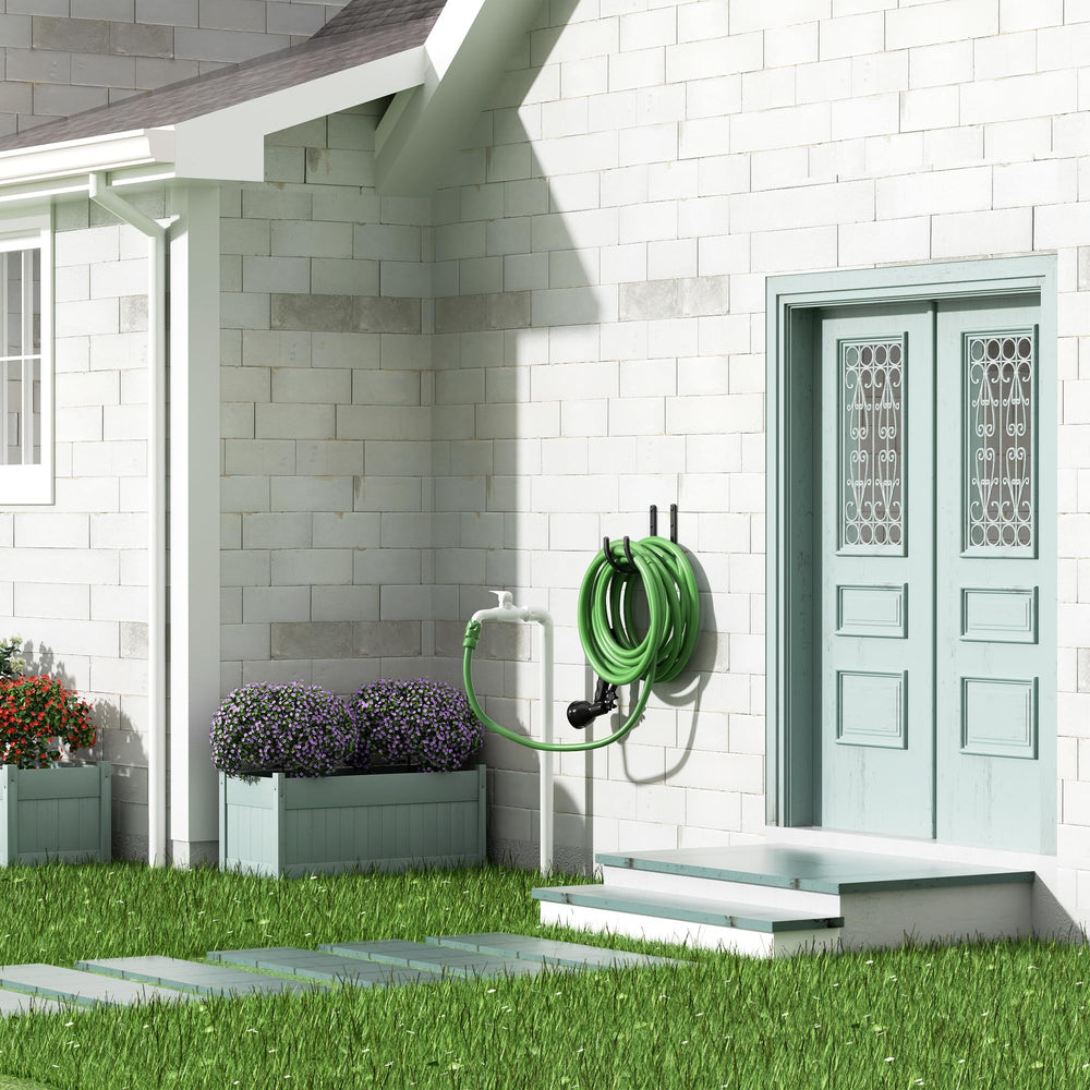 songsoso four hooks holding coiled hoses demonstrating organized outdoor storage