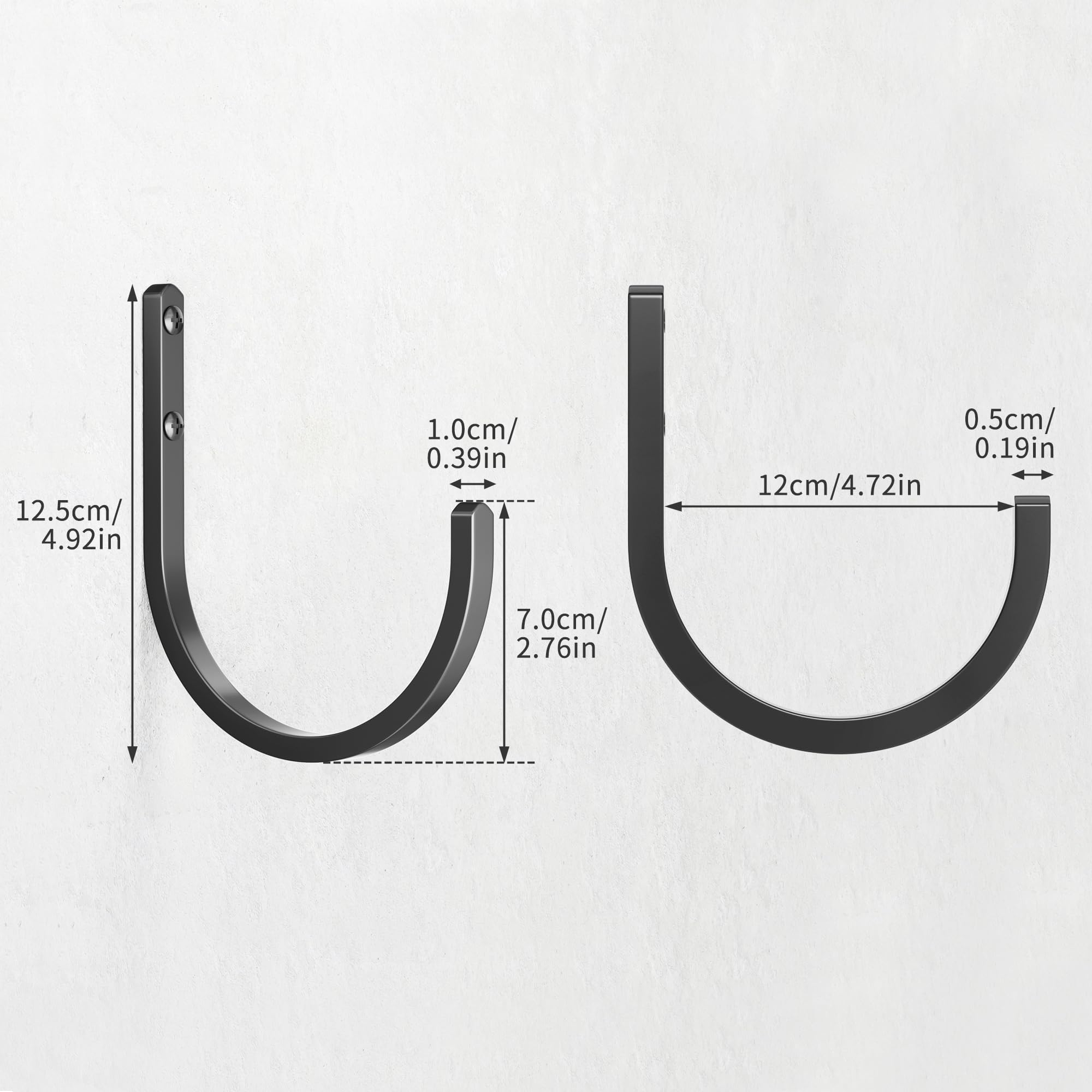 songsoso hose holder next to coiled 50ft hose illustrating size and capacity