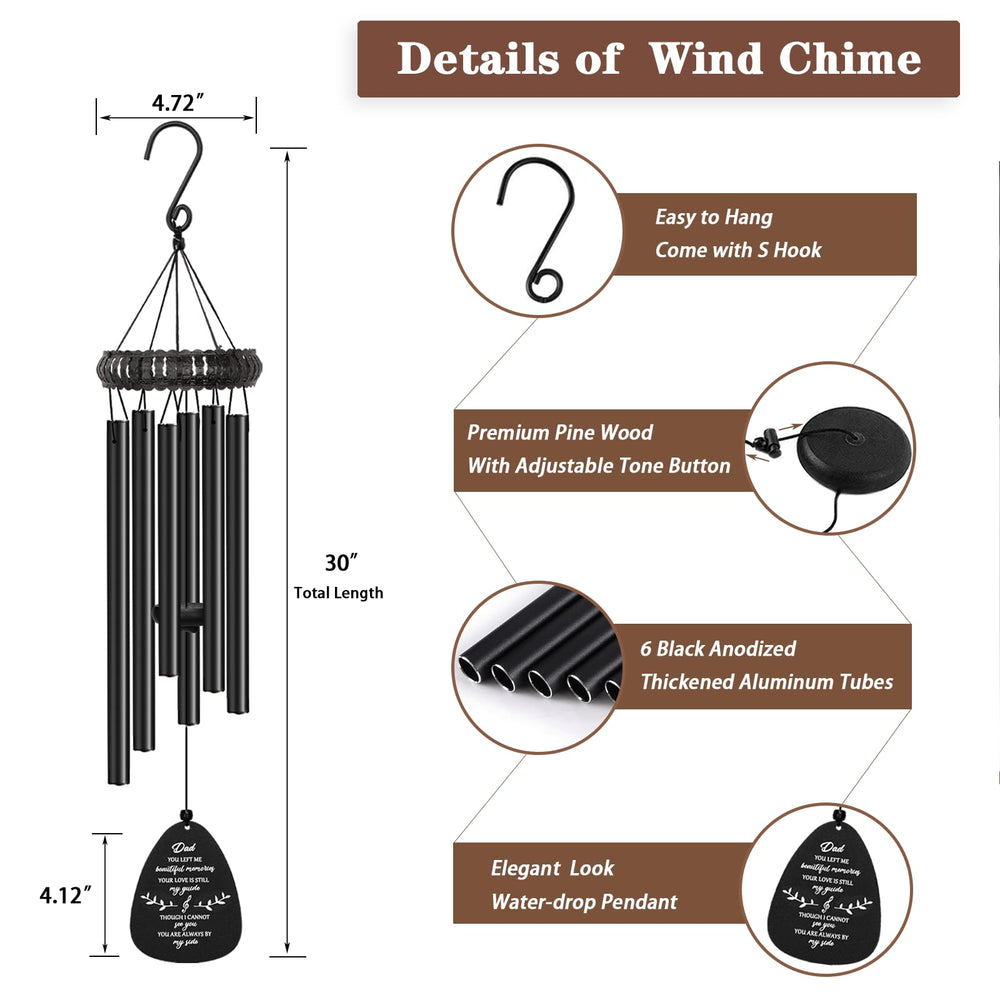 Soopau wind chime installed on a porch creating calming sounds for outdoor remembrance benefit