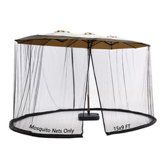 SOOSPE-MZ front view of full umbrella netting showing complete coverage and protection