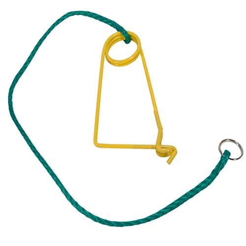 Southern Snares safety pin with green floating lanyard for easy water retrieval
