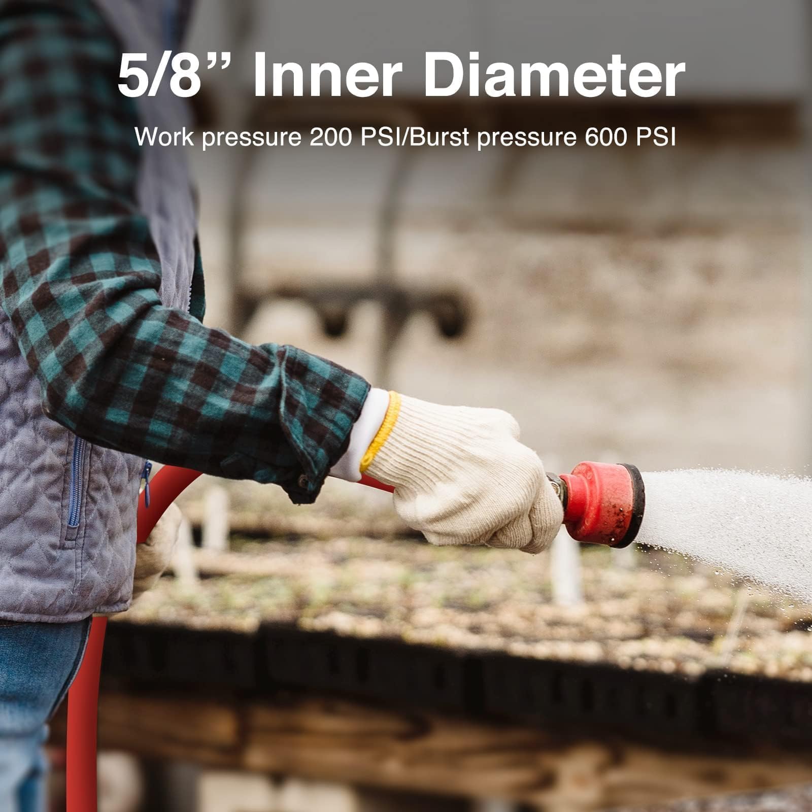 SPECILITE hose laid in sun demonstrating UV resistance and longer life