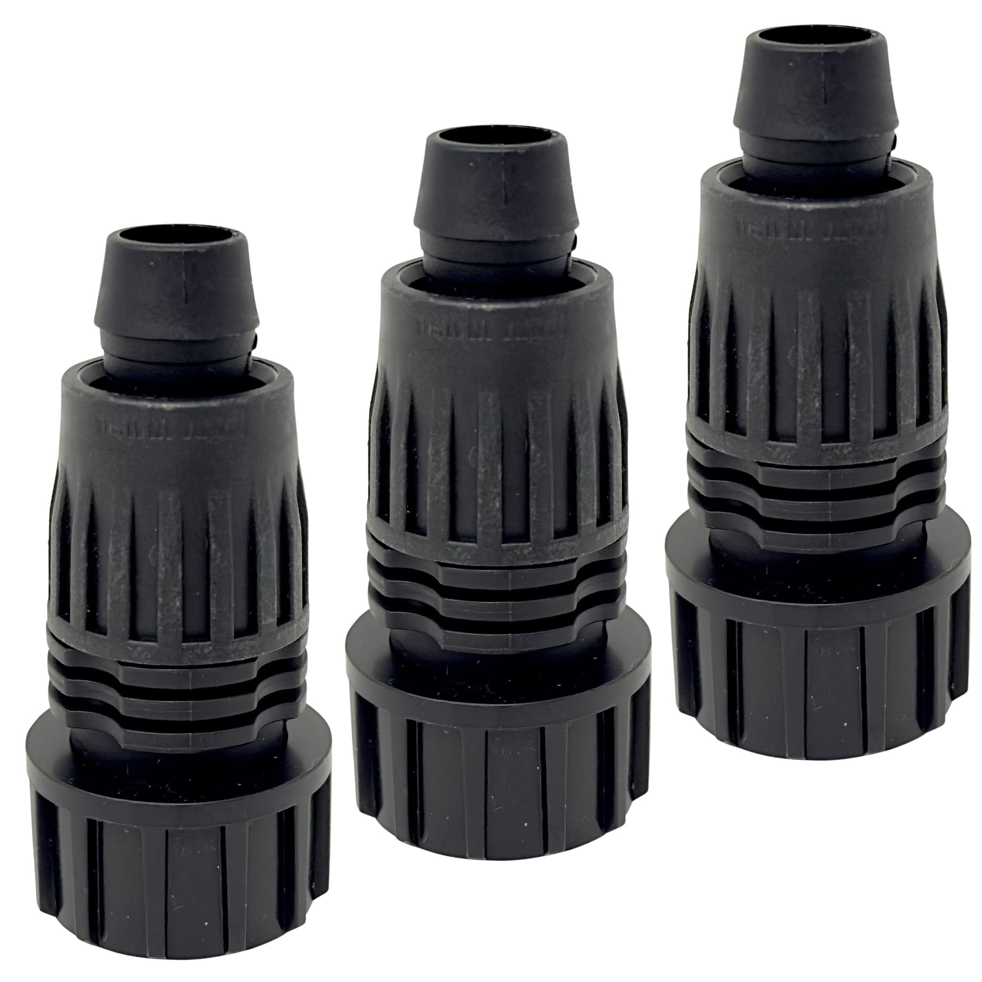 Sprinkland adapter front view showing compact connection and durable finish