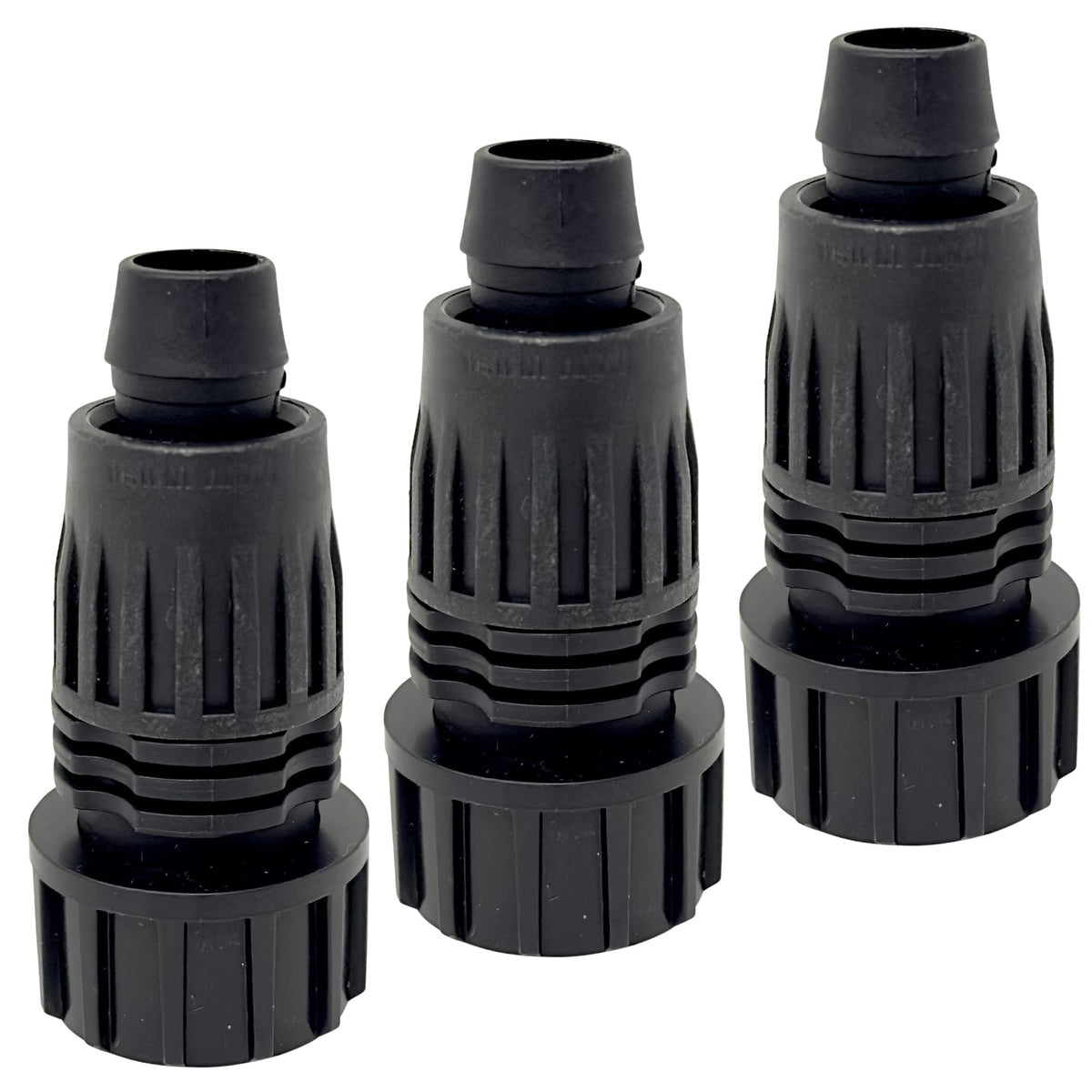 Sprinkland adapter front view showing compact connection and durable finish