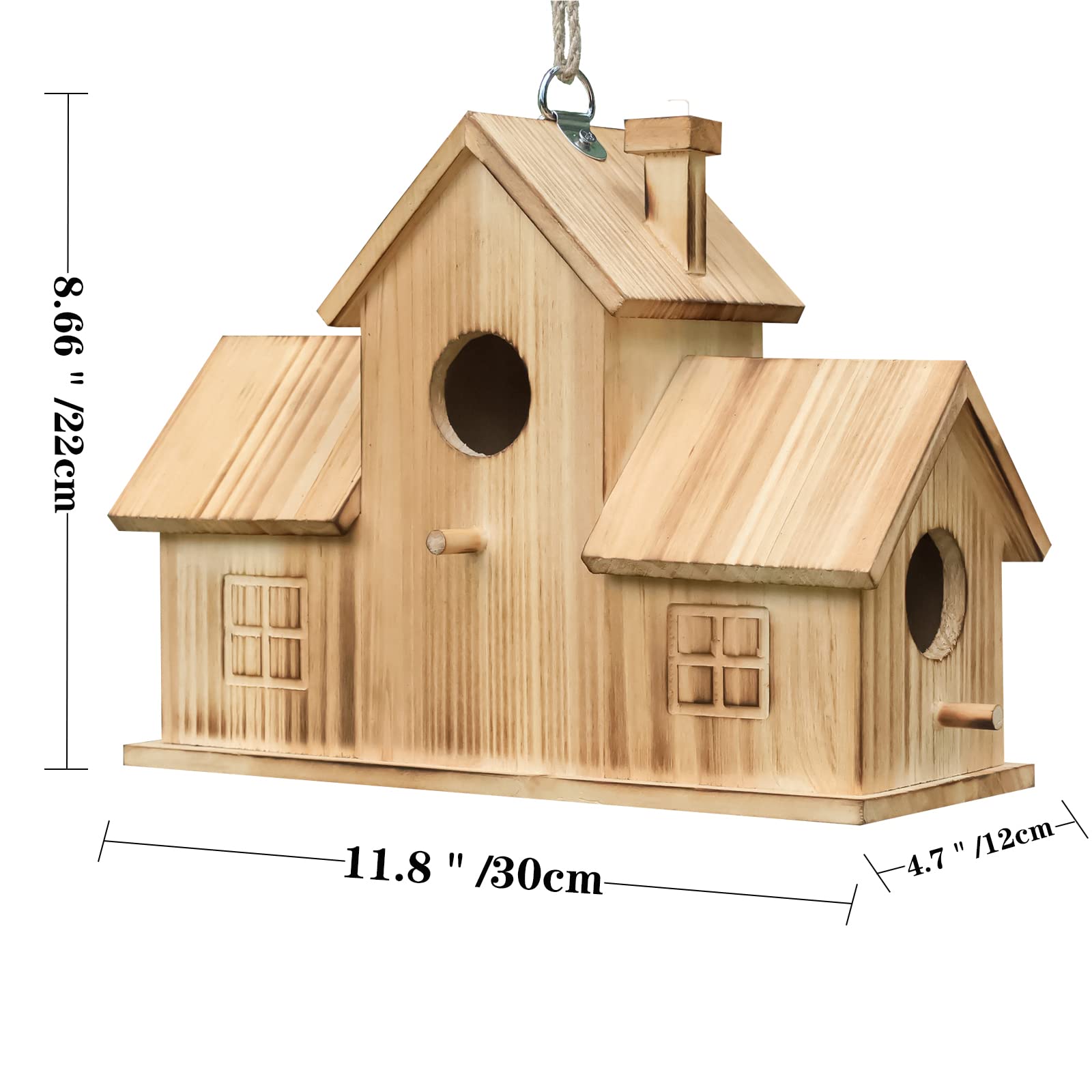 STARSWR side view showing hemp hanging rope and sturdy construction for outdoor durability