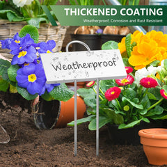 STARTOSTAR stake placed in garden bed showing secure placement and weather resistance
