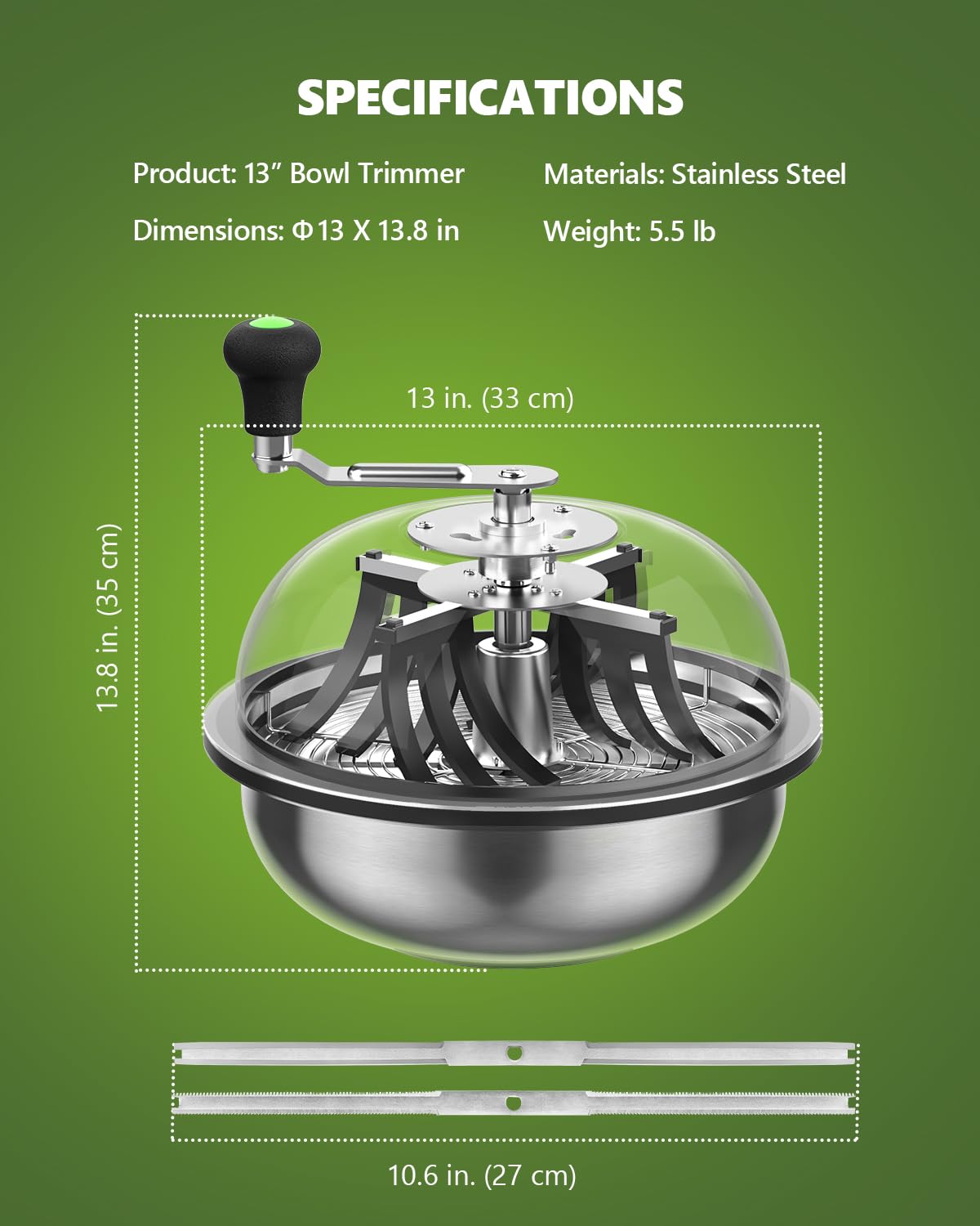 STAYGROW filter tray with trimmed material for easy cleanup and collection