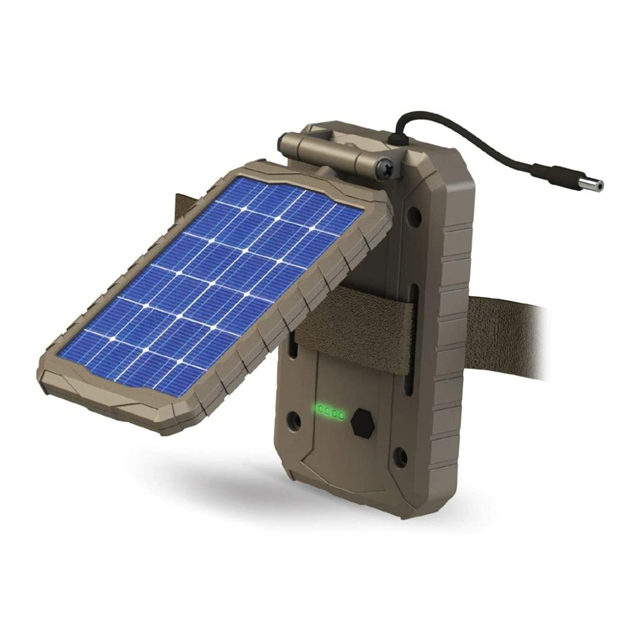 Stealth Cam close-up of amorphous solar cell texture demonstrating low-light charging advantage