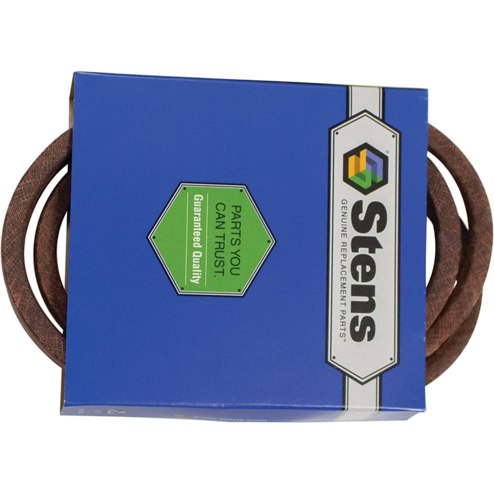 Stens close-up of covered belt edge showing abrasion resistance