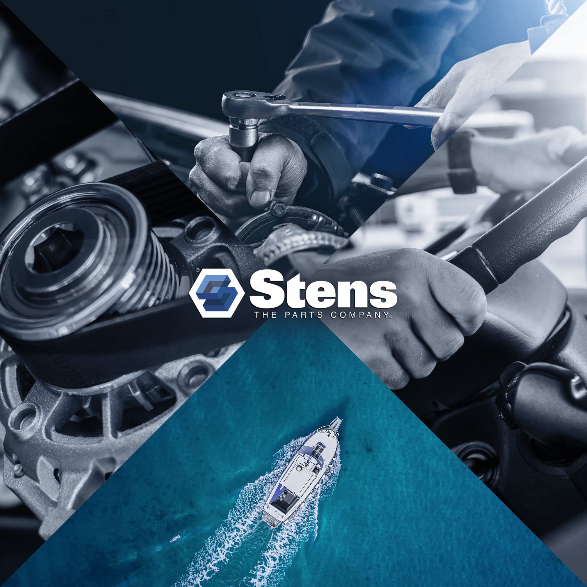Workbench scene with Stens kit and tools showing professional repair convenience benefit
