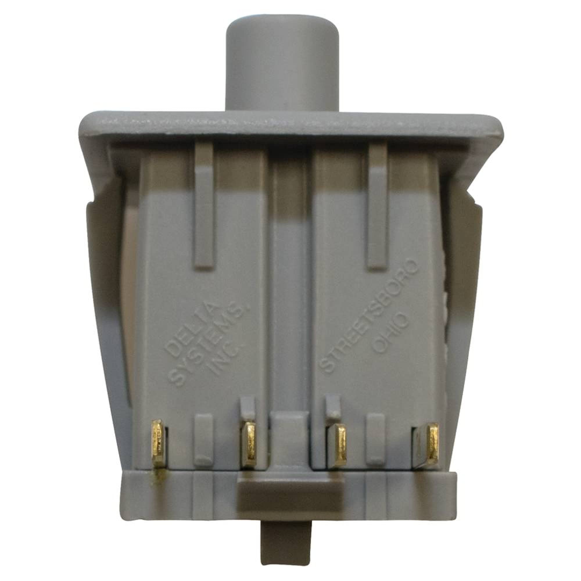 Stens seat switch connector close-up showing four terminals for direct fit