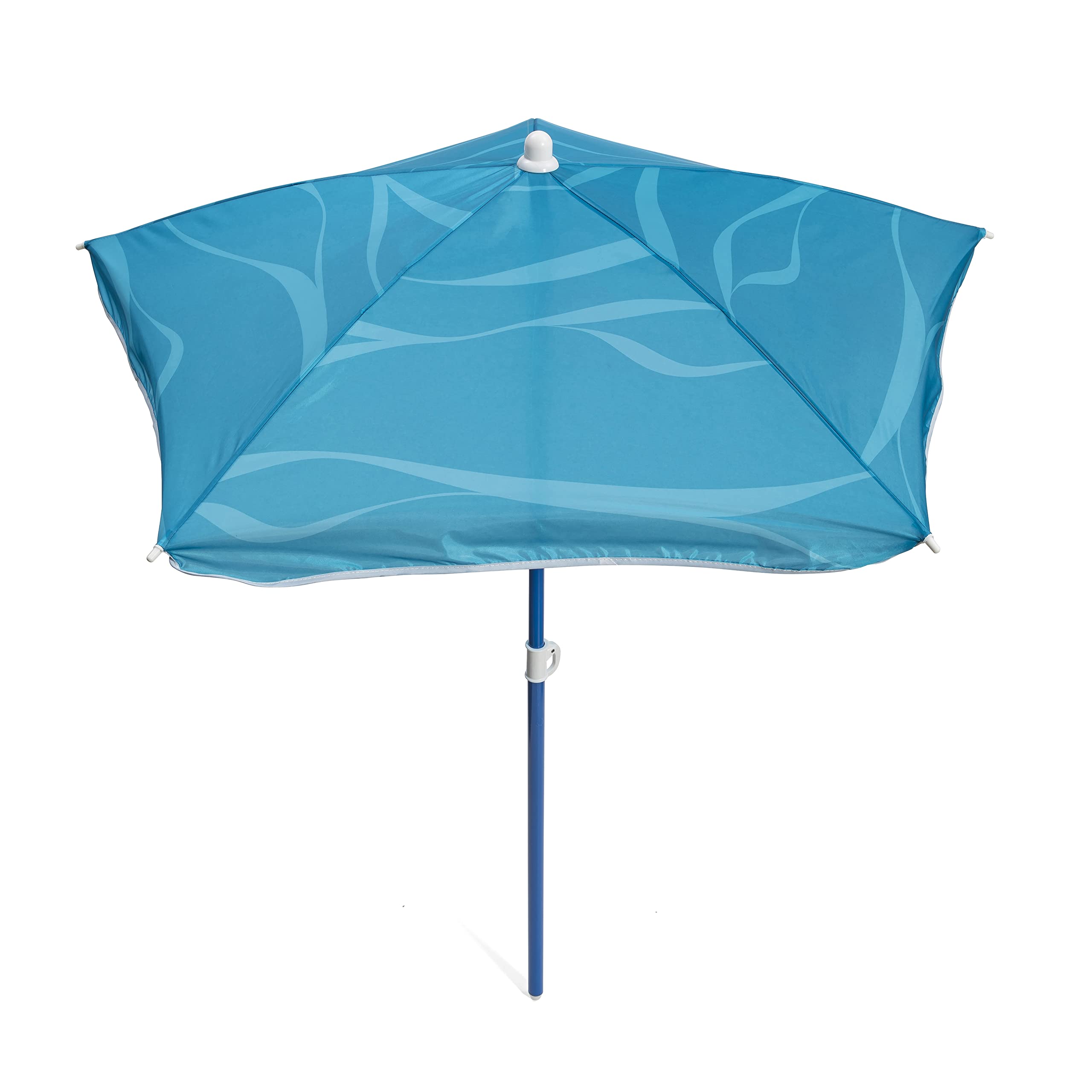 Step2 umbrella installed in sand at beach demonstrating secure pointed base