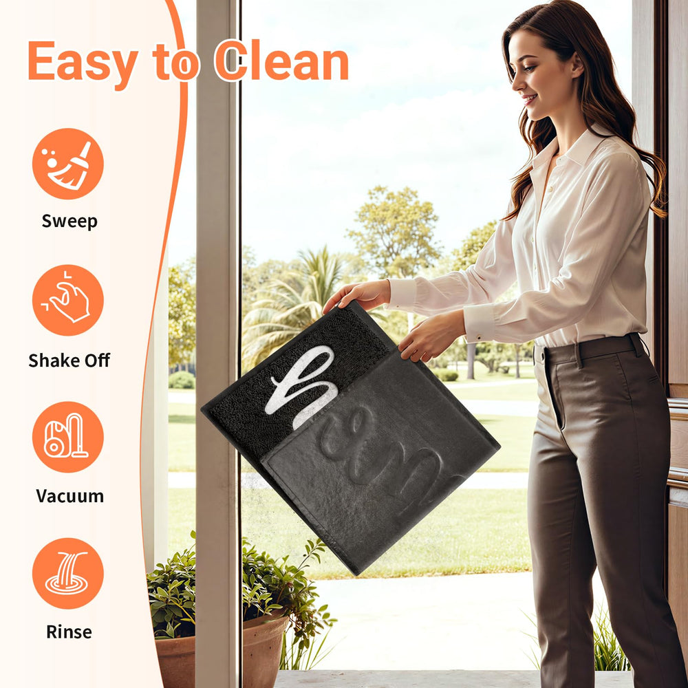 StepLively mat in use at front door reducing tracked-in mud and moisture