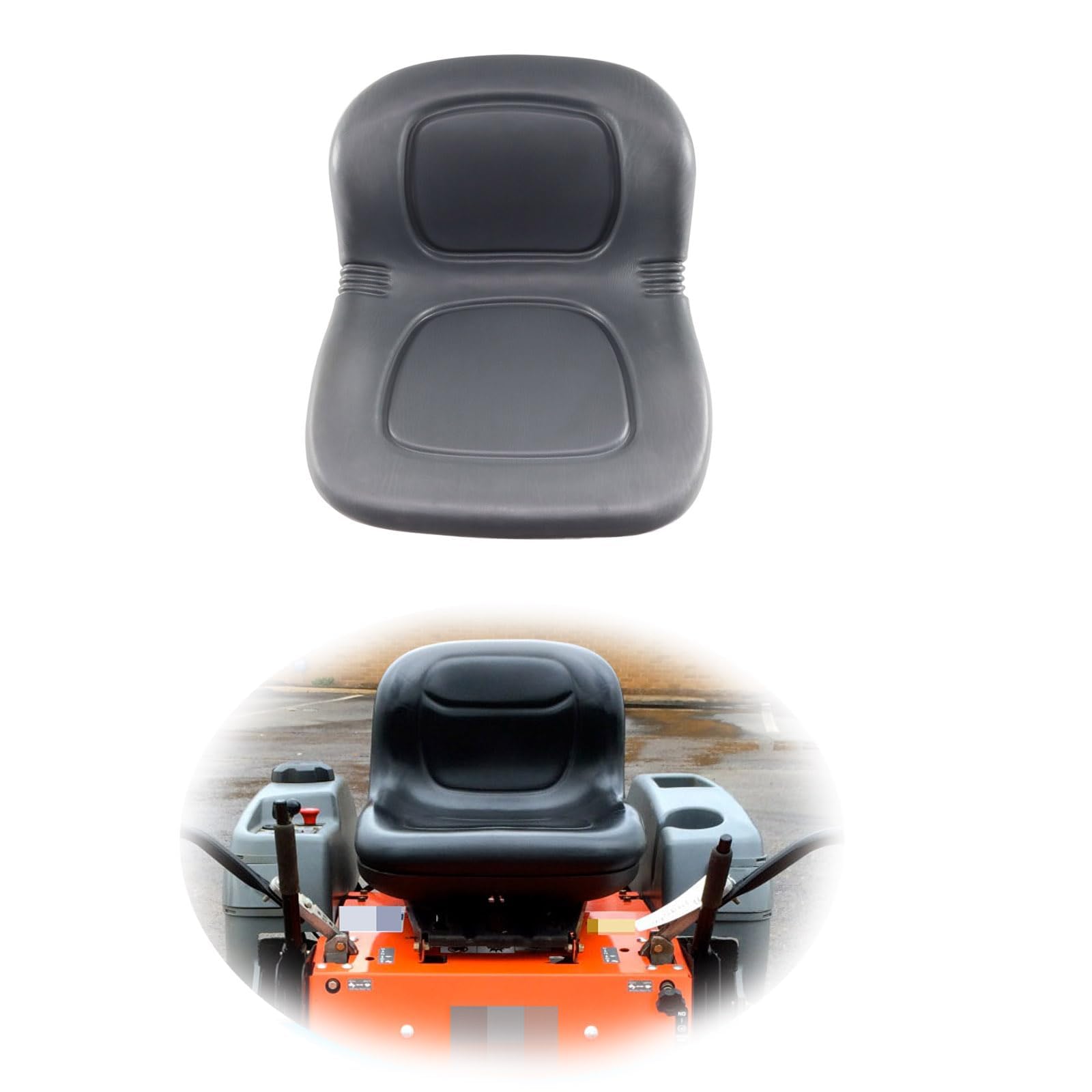 STILEALUS front view of gray tractor seat for easy replacement