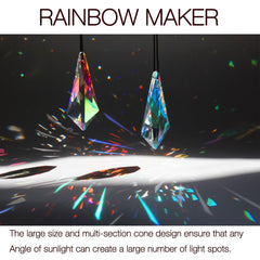 stino rainbow spots cast across wall demonstrating vivid elongated refractions