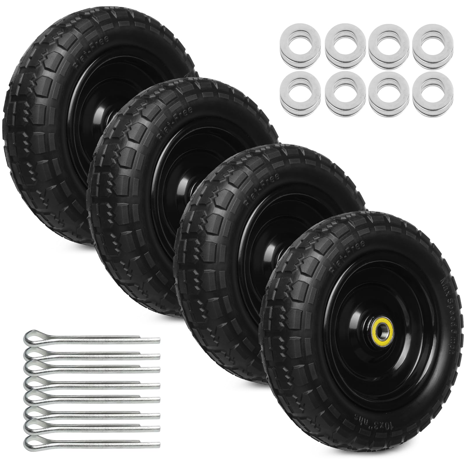 Storystore front view of 13 inch wheel showing full assembly and durability benefit