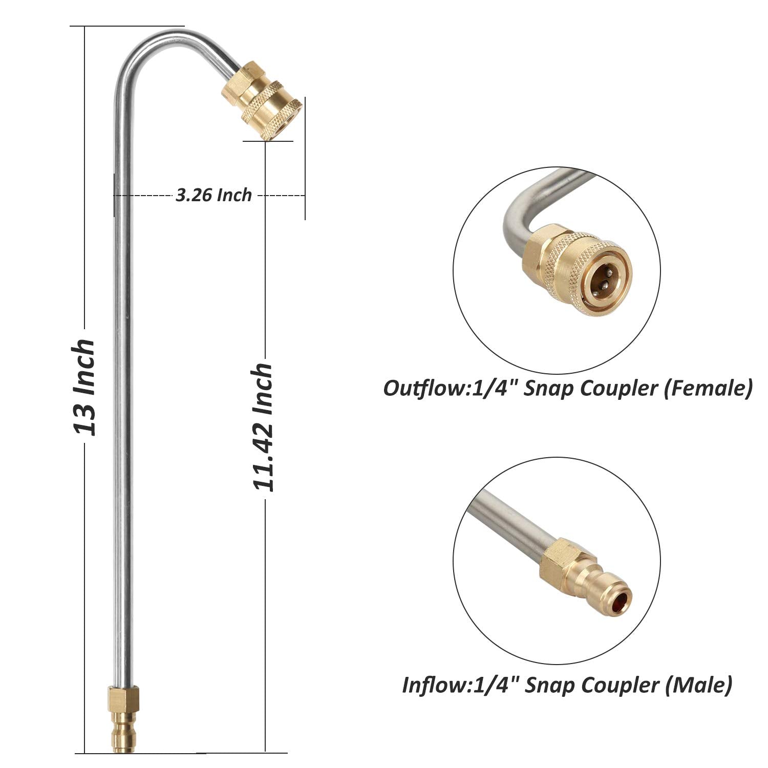 STYDDI closeup of brass and stainless U shaped head showing corrosion resistance benefit