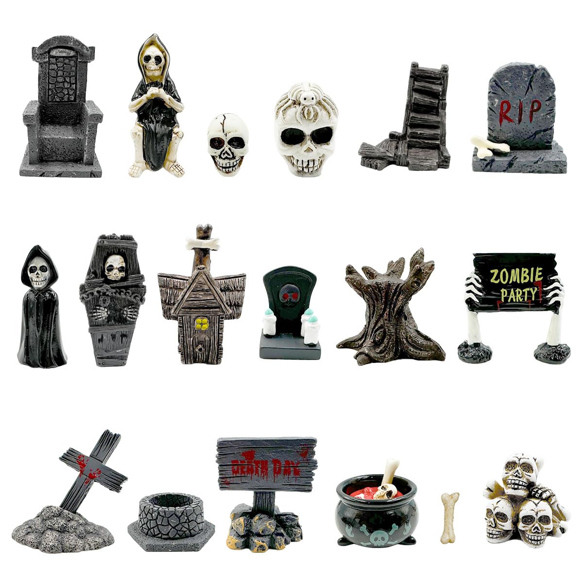 Suartus front packaging showing all 18 figurines and easy storage benefit