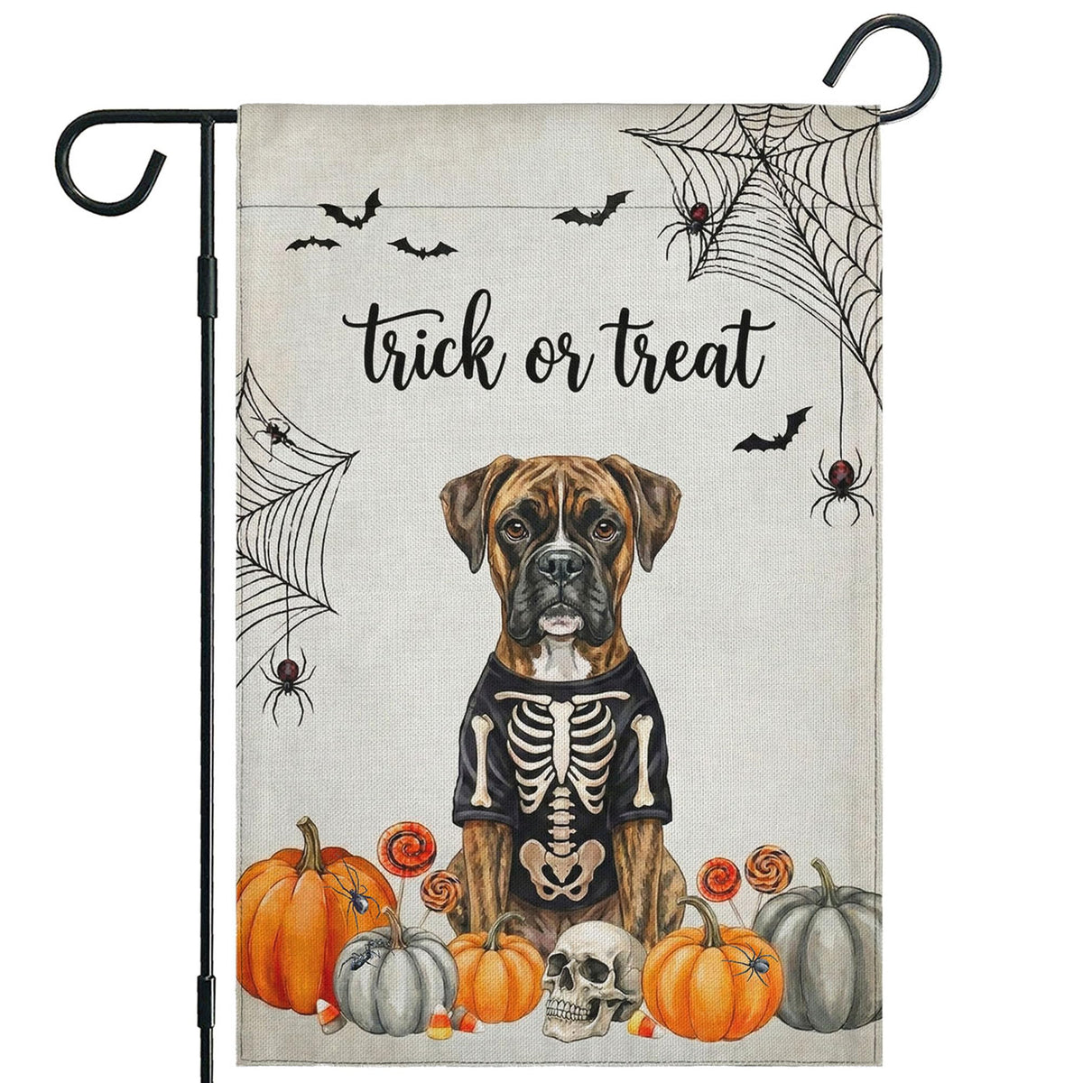 Subvise Boxer flag front view showing bold Halloween design and curb appeal
