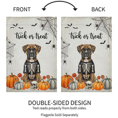 Subvise Boxer flag mounted on garden pole in yard showing instant seasonal decor