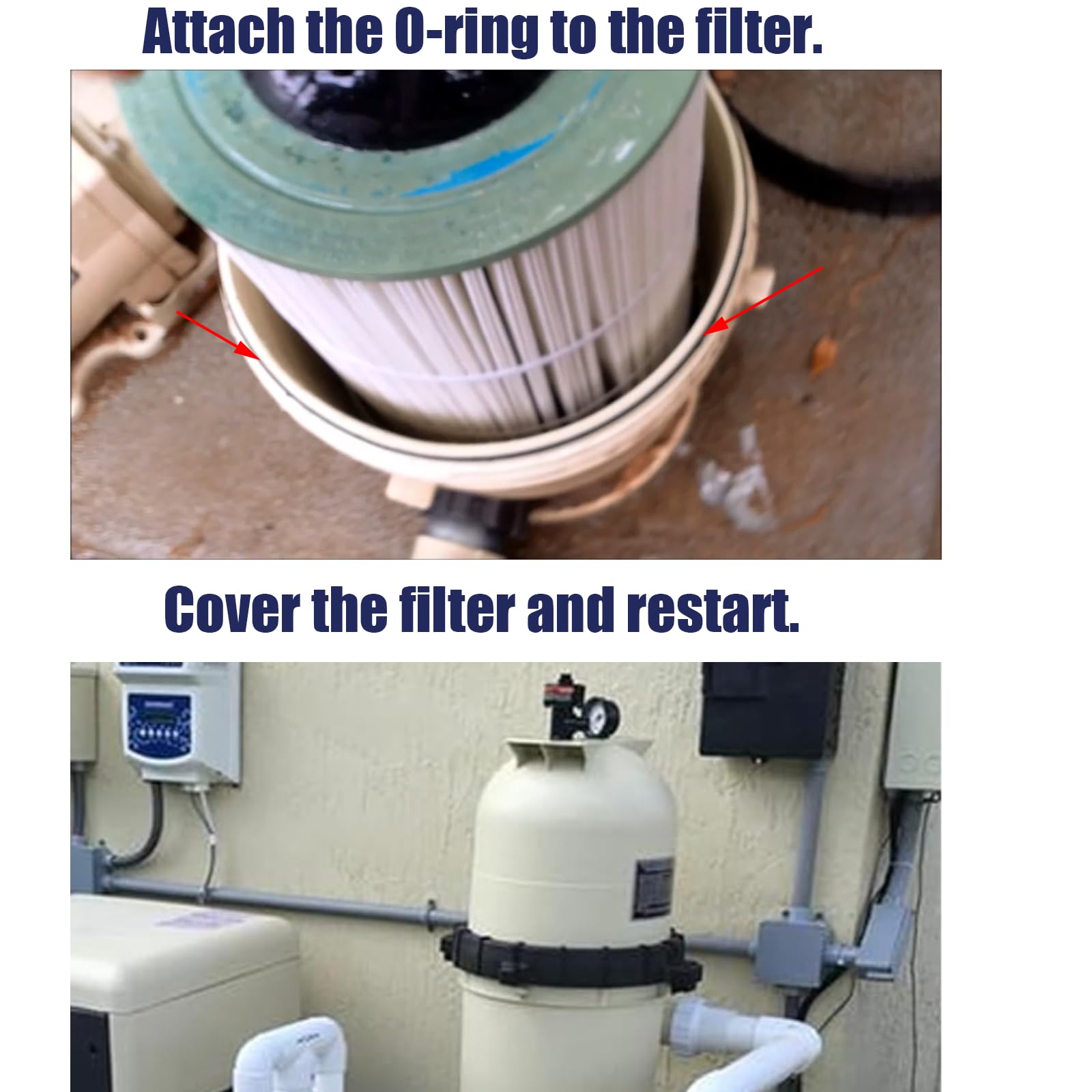SuiTool O-ring near pool filter and tools showing quick maintenance advantage