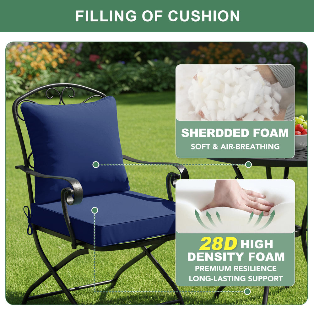Summsun tufted back cushion close-up illustrating supportive foam fill