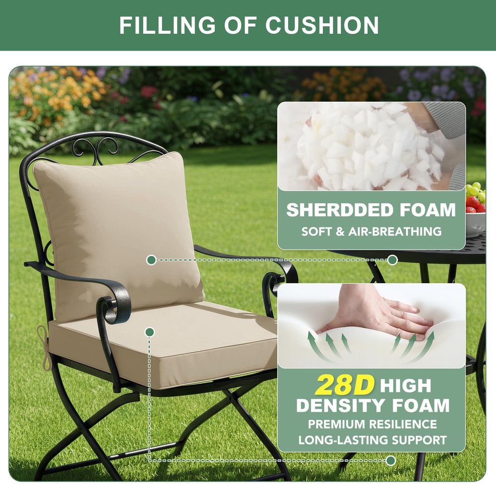 Summsun back cushion close-up showing foam particle fill for lasting loft