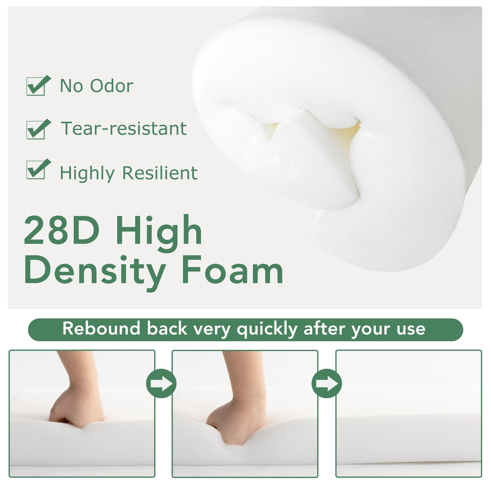 Summsun foam cross section showing 28D resilience for steady support
