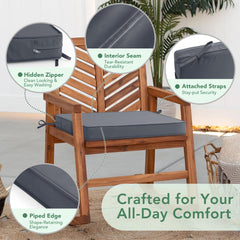 Summsun hidden zipper detail for clean look and easy cover removal