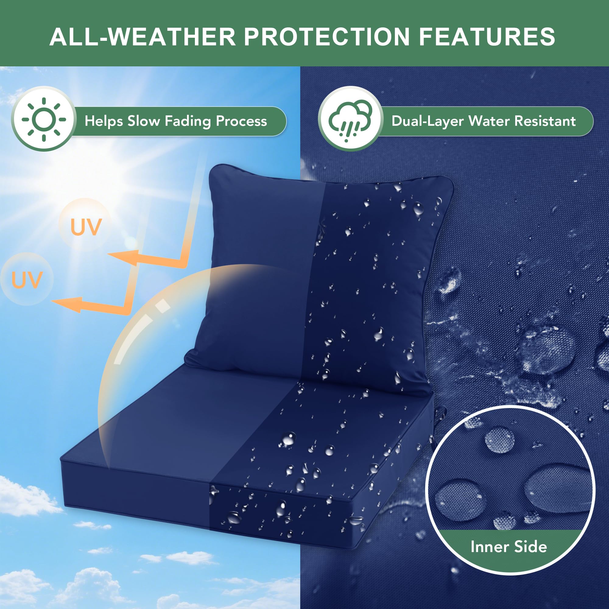 Summsun seat foam cross-section showcasing high-resilience sponge comfort