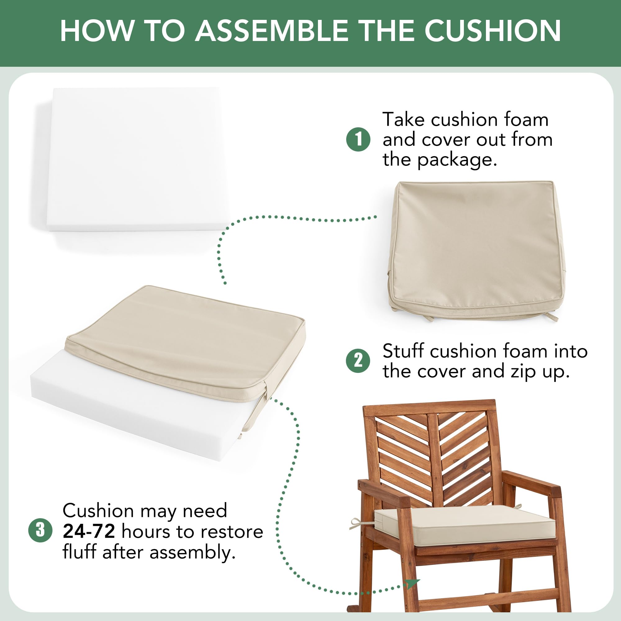 Summsun stacked cushions to illustrate compact storage and portability