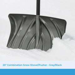 Suncast blade close-up displaying angled ribs that gather snow efficiently