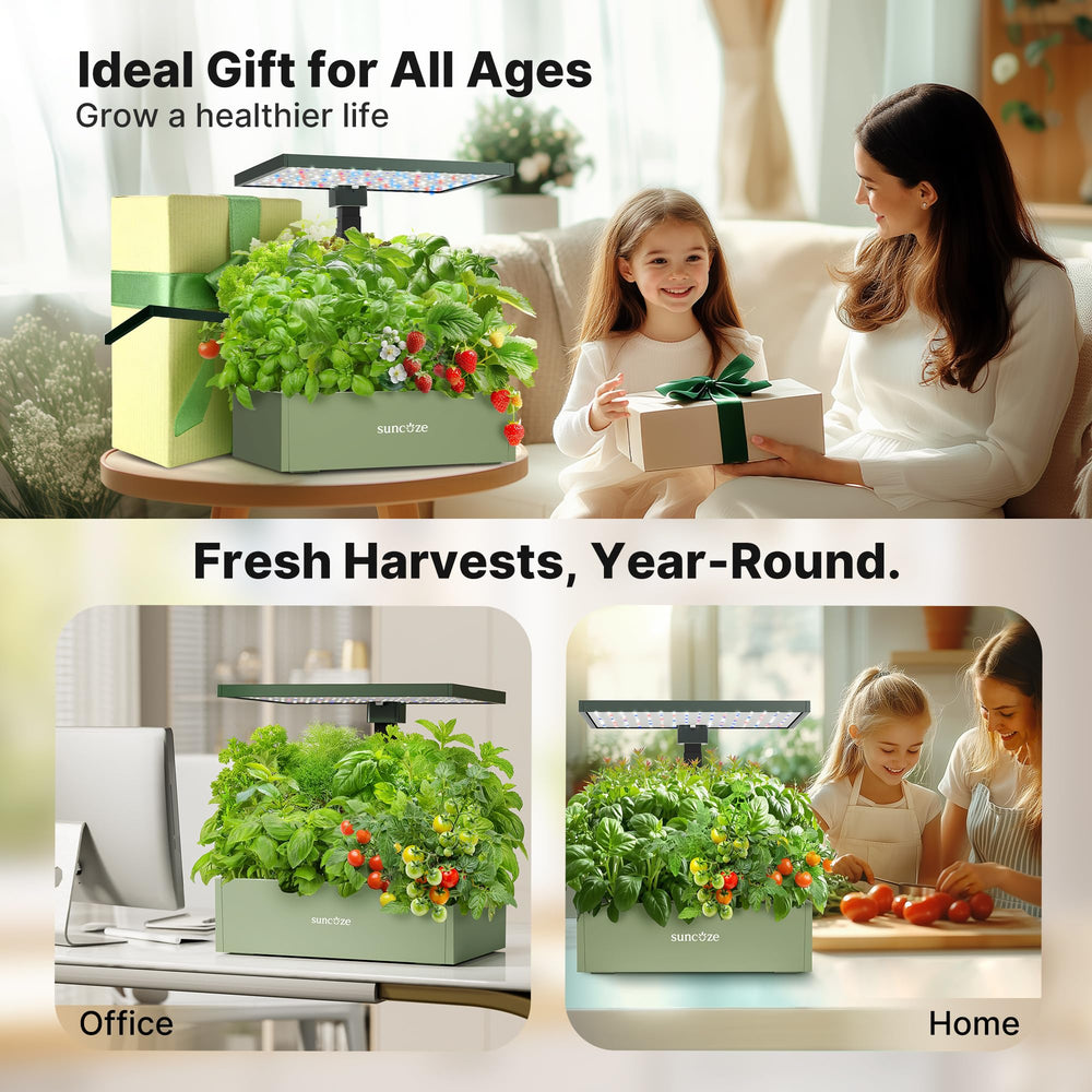 SUNCOZE next to kitchen counter illustrating compact space-saving size