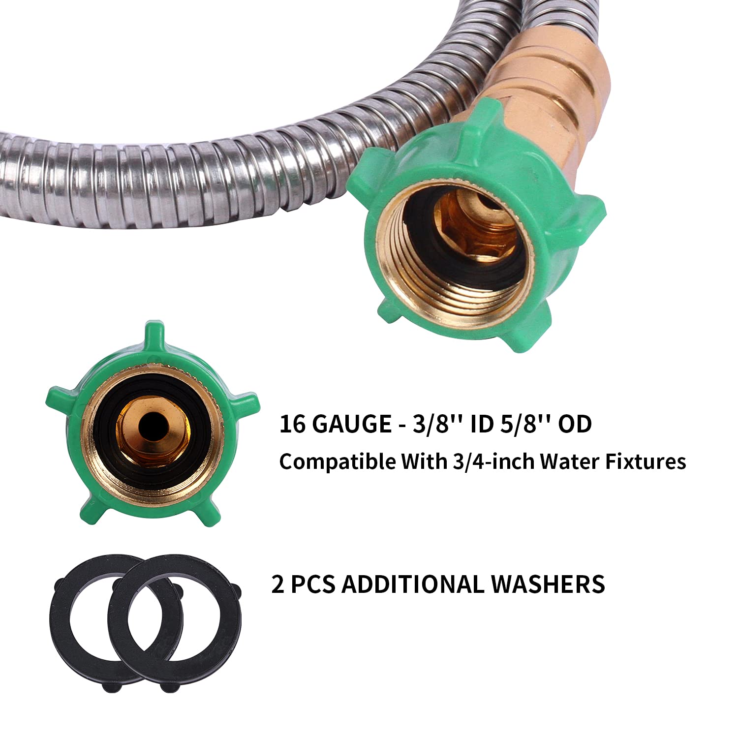 Sunifier heavy-duty connector closeup showing leak-resistant fitting benefit