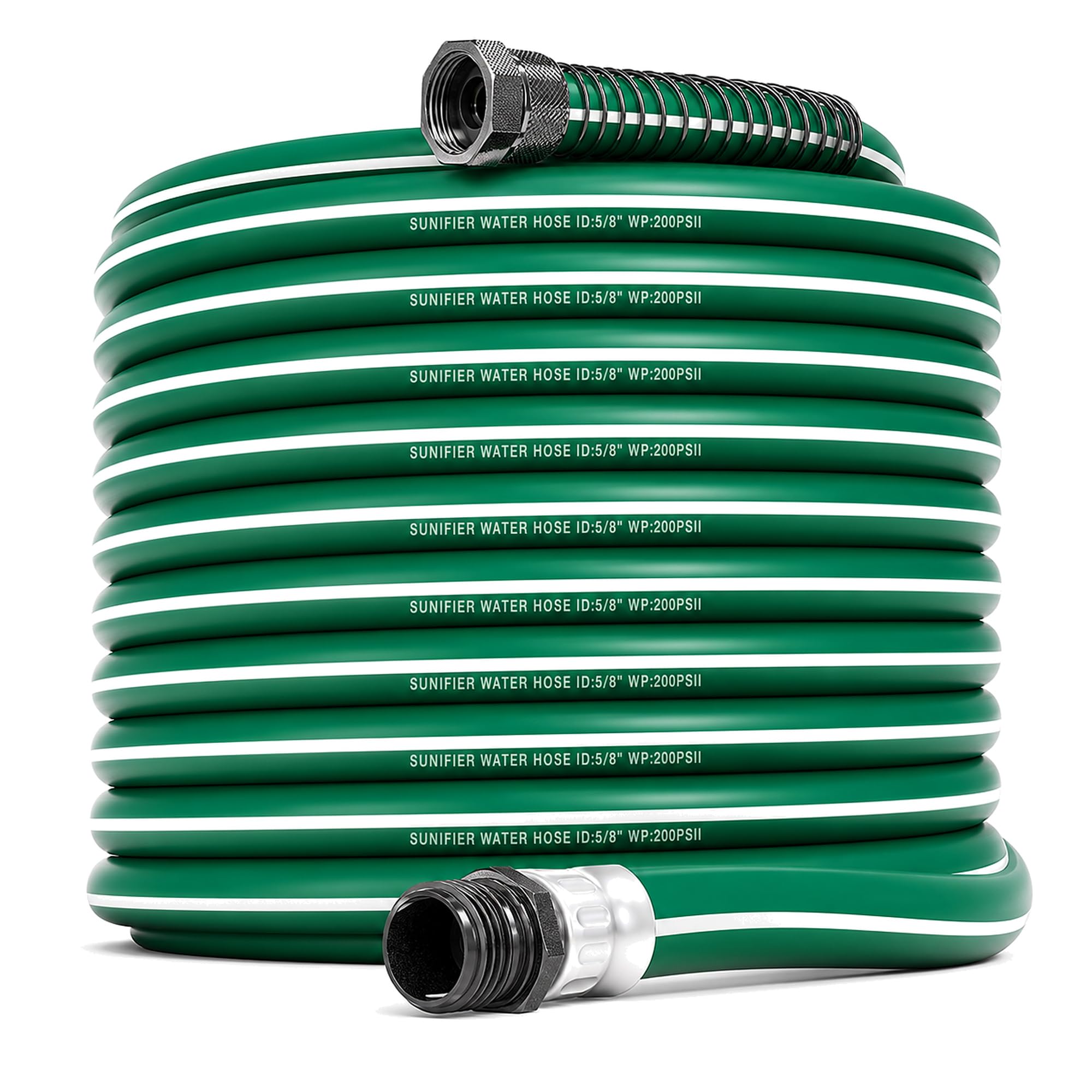 Sunifier hose full-length coiled showing easy storage and reach