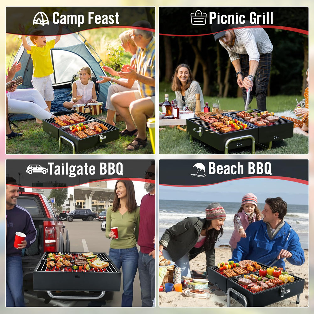 SUNLIFER grilling at campsite showing quick setup and outdoor cooking benefit