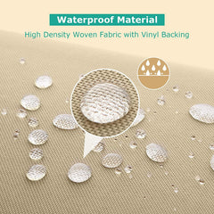 SunPatio sealed seam tape detail highlighting leakproof stitching protection
