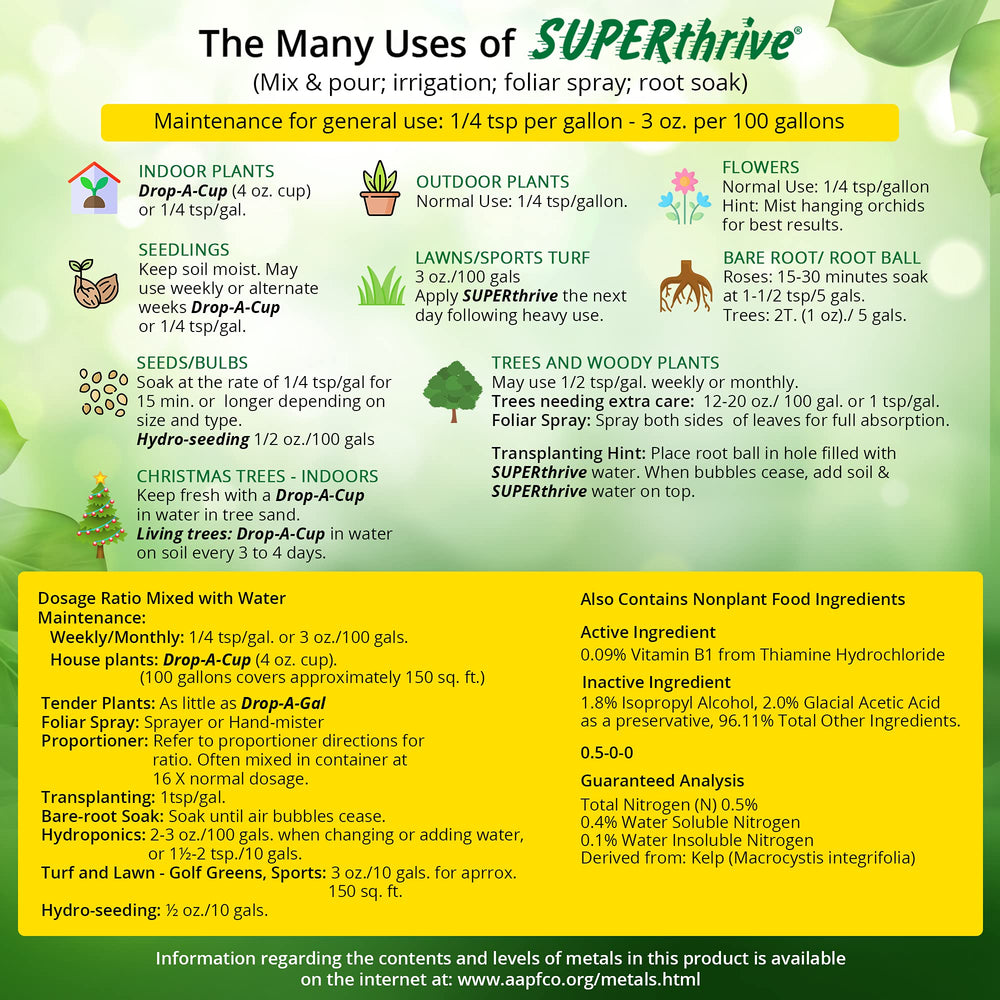 SUPERthrive being poured by gardener to promote quicker plant establishment