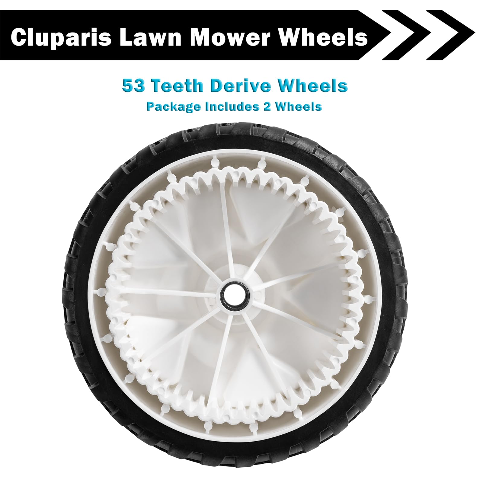 Sutmorly two wheels in package ready to replace both front drive wheels