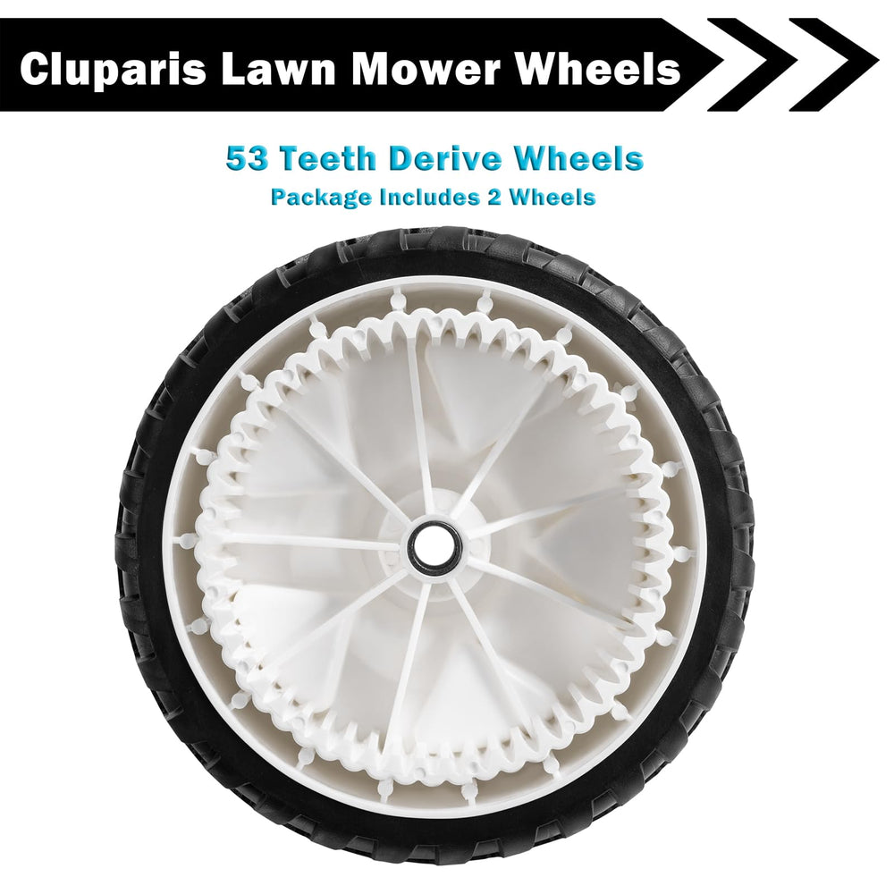 Sutmorly two wheels in package ready to replace both front drive wheels