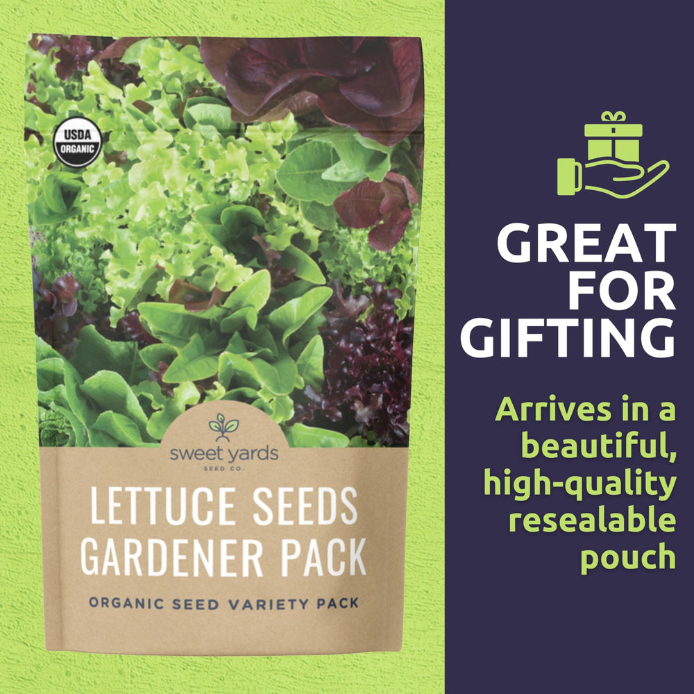 SWEET YARDS packet label and planting instructions that simplify sowing steps