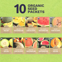 SWEET YARDS layflat display of individual seed packets illustrating variety selection