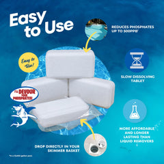 Swim Check bucket with ten individually wrapped tablets for season-long control