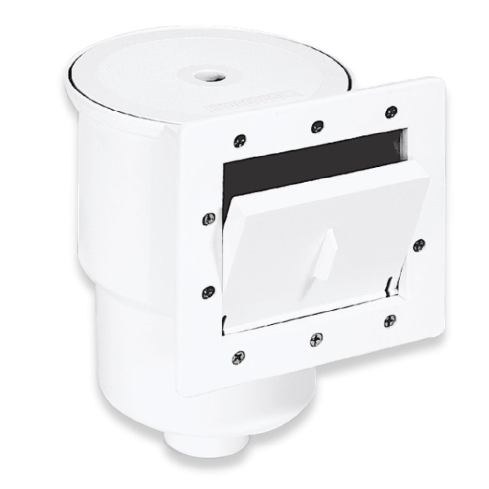 Swimline front view of skimmer showing clean intake and quick debris capture benefit