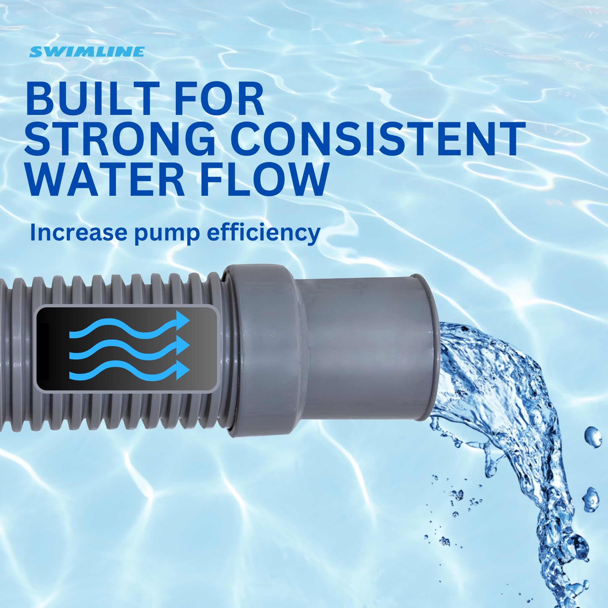 Swimline Hydrotools in use connecting skimmer to pump for steady circulation