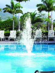 Swimline in-pool lifestyle shot showing scale and relaxing ambiance
